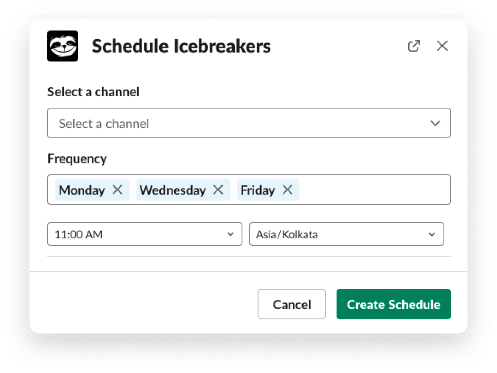 Schedule Icebreakers with Bored