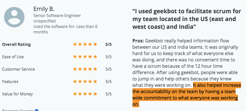 Geekbot review: Increase team accountability 