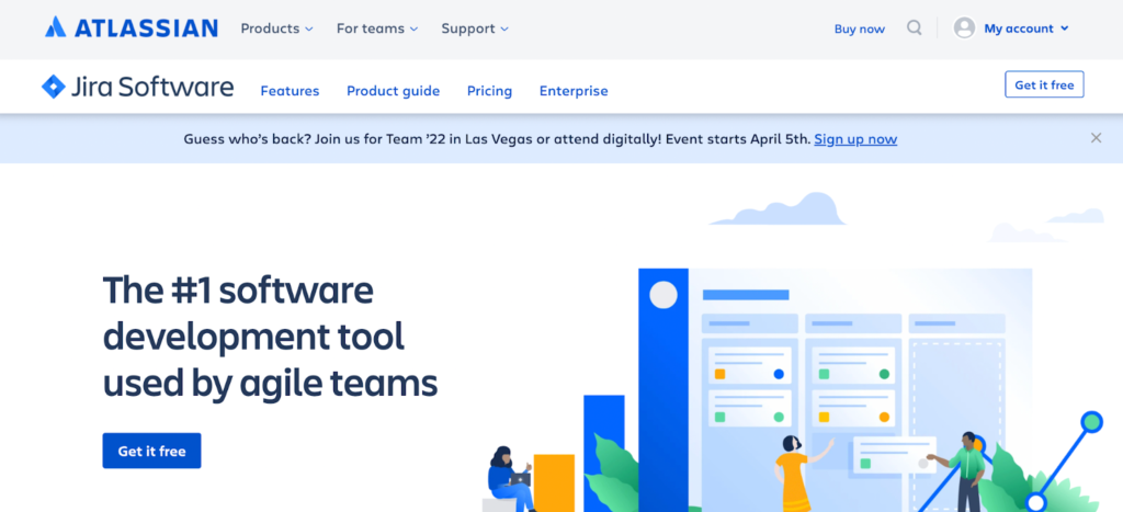 Atlassian homepage: The #1 Software development tool used by agile teams