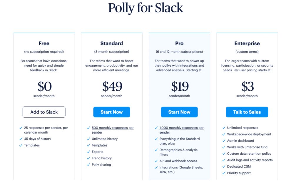 Polly pricing. 