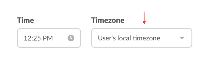 Select users timezone. 